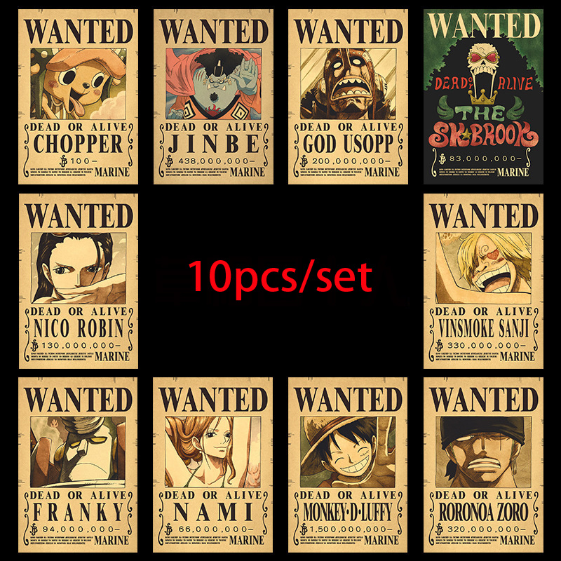 Vintage Collectible Toys - 10 Pezzi Poster Anime One Piece