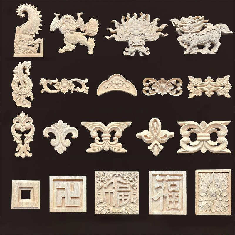 Vintage Collectible Toys - Applique in legno vintage con drago