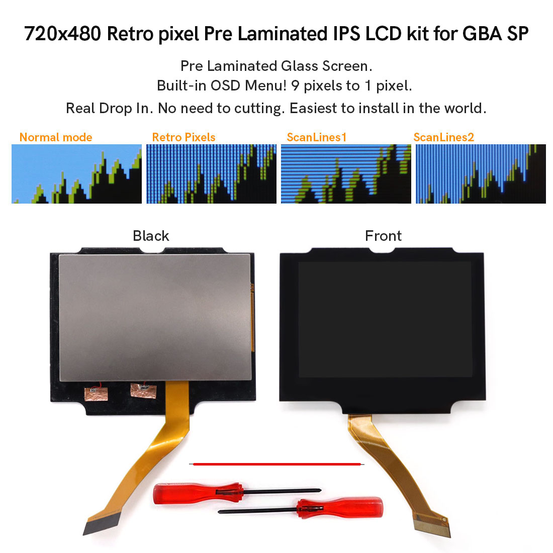 Vintage Game Collection - Kit LCD IPS laminato da 3.0
