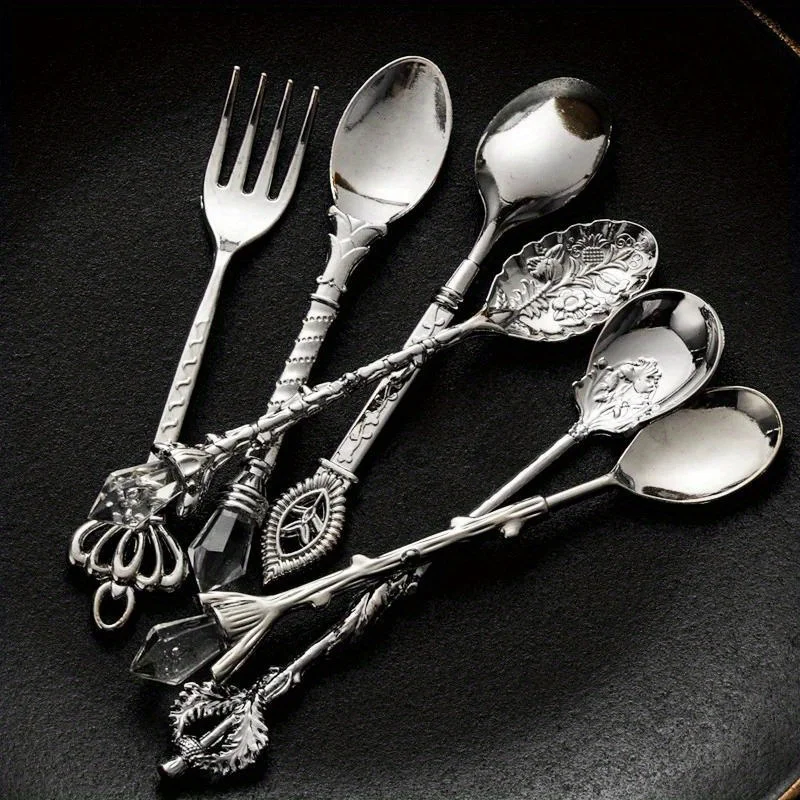 Vintage Collectible Spoons - 6 pezzi vintage cucchiai forchetta stile