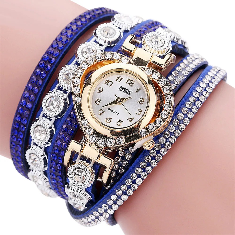 Vintage Watch Crystal - Splendido orologio intarsiato con diamanti da
